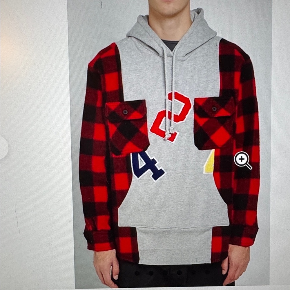Men's 424 Reworked Hoodie Pullover Los Angeles Flannel Wool NWT
